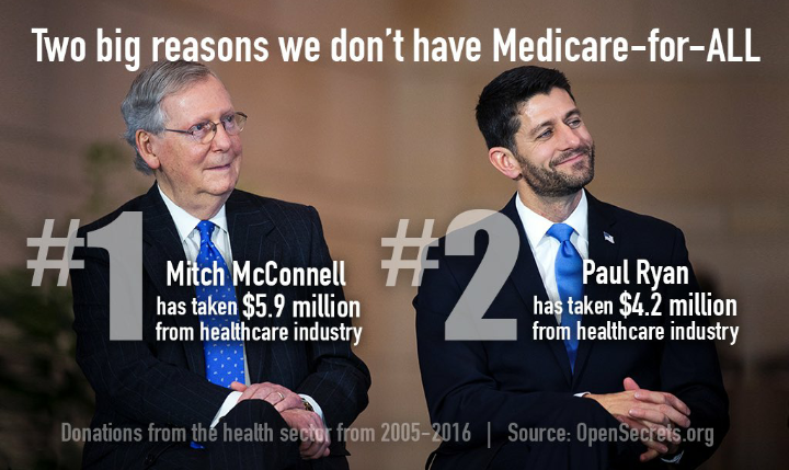 Ryan & McConnell get over $10 million for Healthcare Industry!
