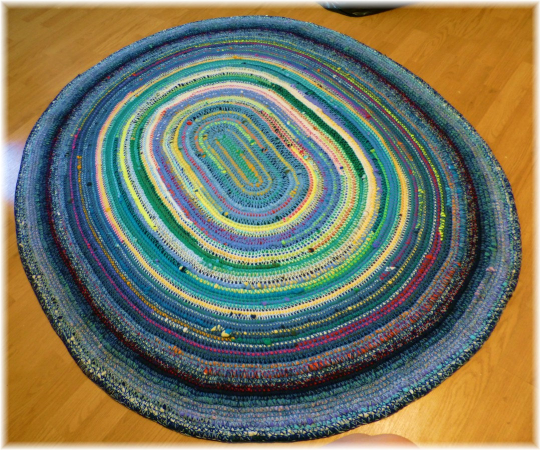 Crochet Rag Rag made with t shirts and threads Crochet Rag Rag made with t shirts and threads