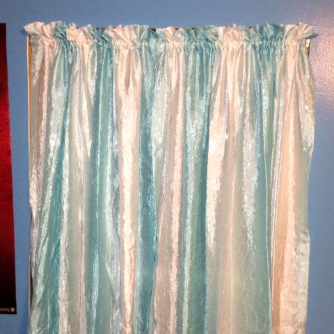 Curtains I hemmed and hung in my daughters room
