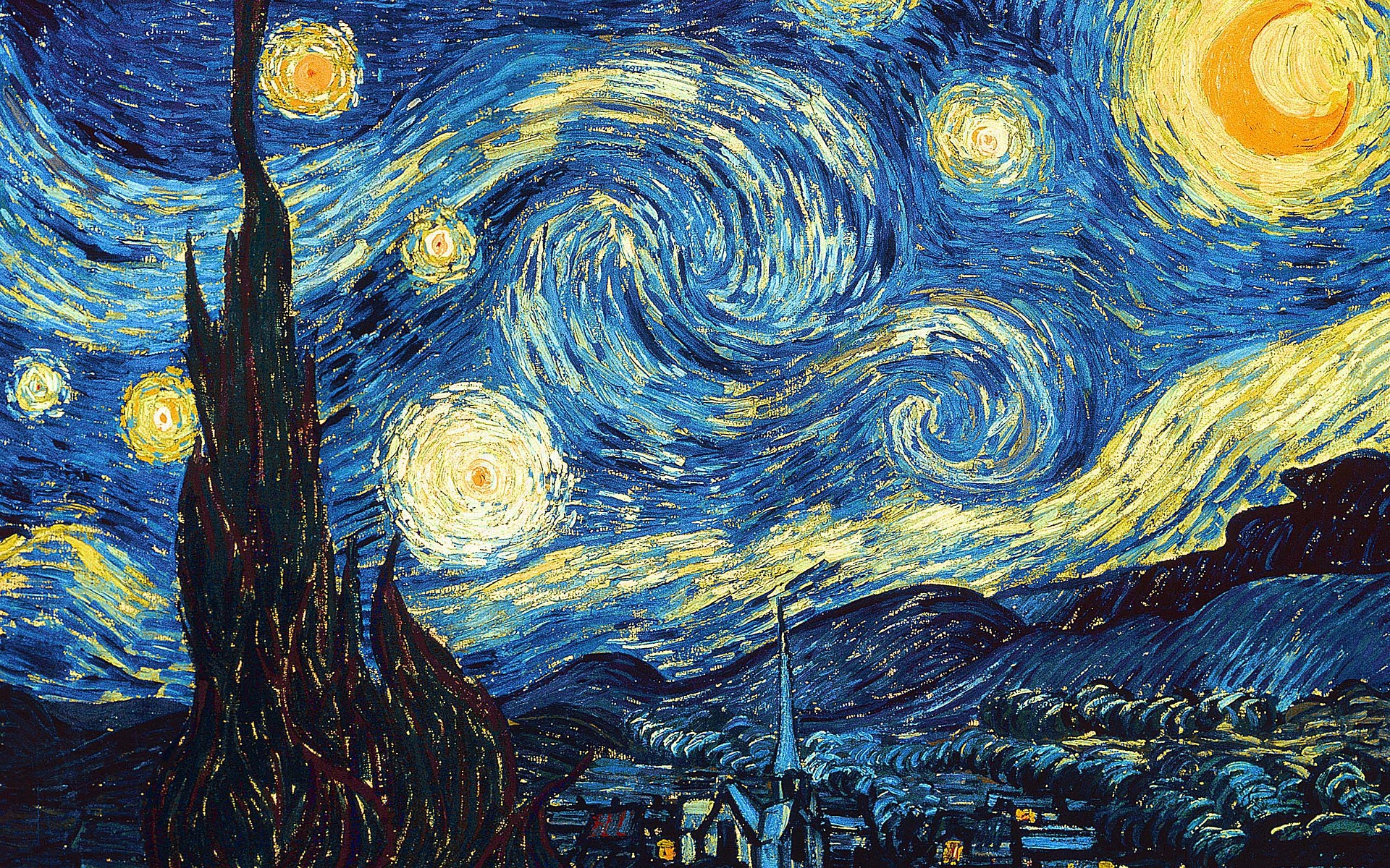 Starry Night by Van Gogh thanks to Pixabay