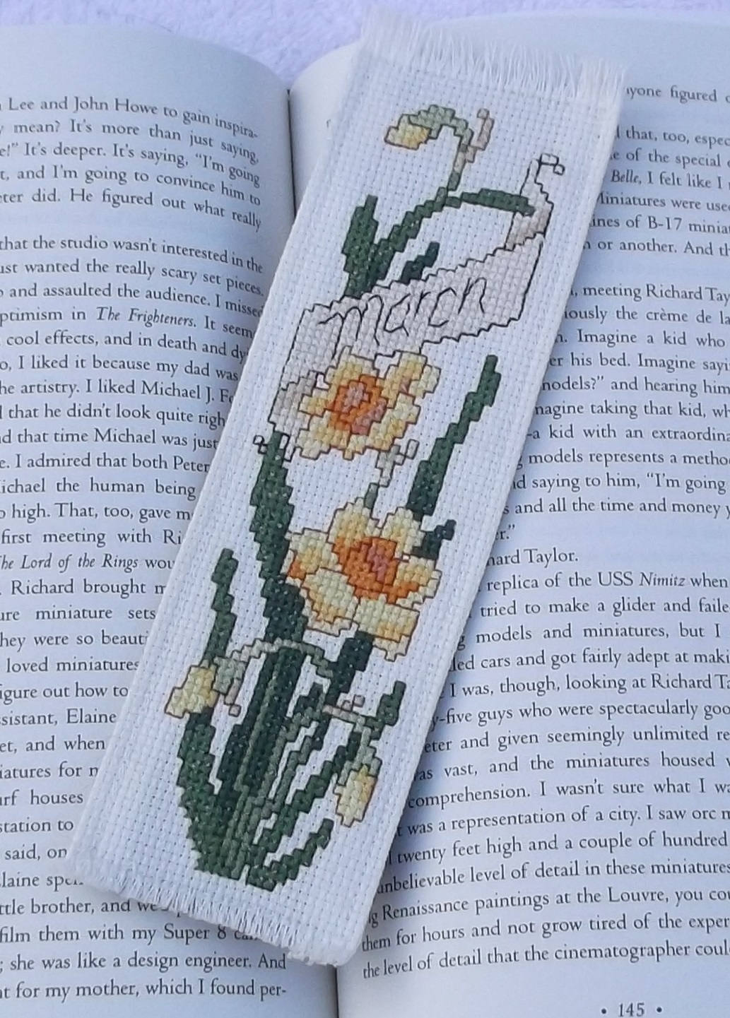 Photo I took of a daffodil bookmark