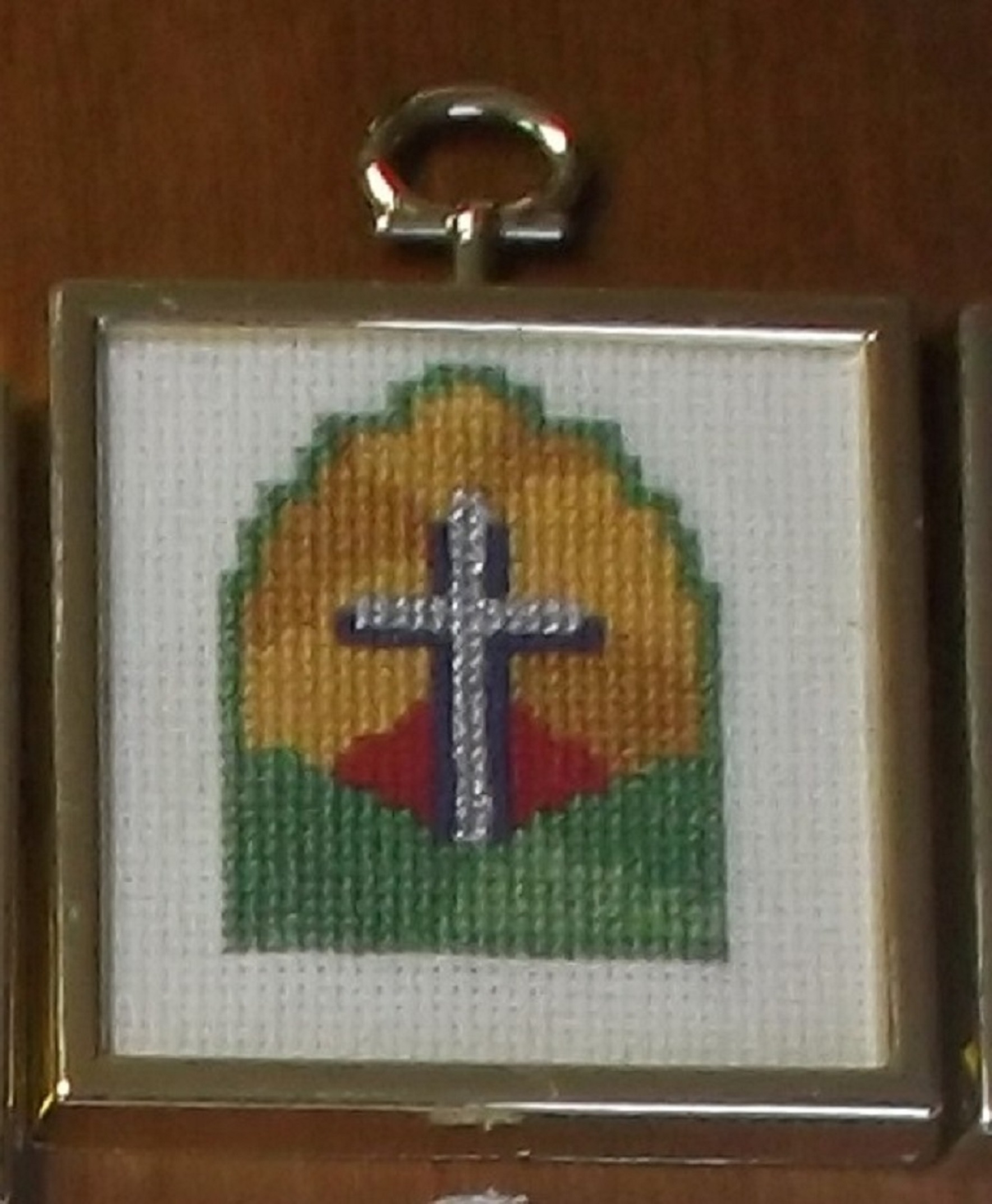 Photo I'd taken of the small framed cross stitch I sold on etsy tonight. Photo I'd taken of the small framed cross stitch I sold on etsy tonight.