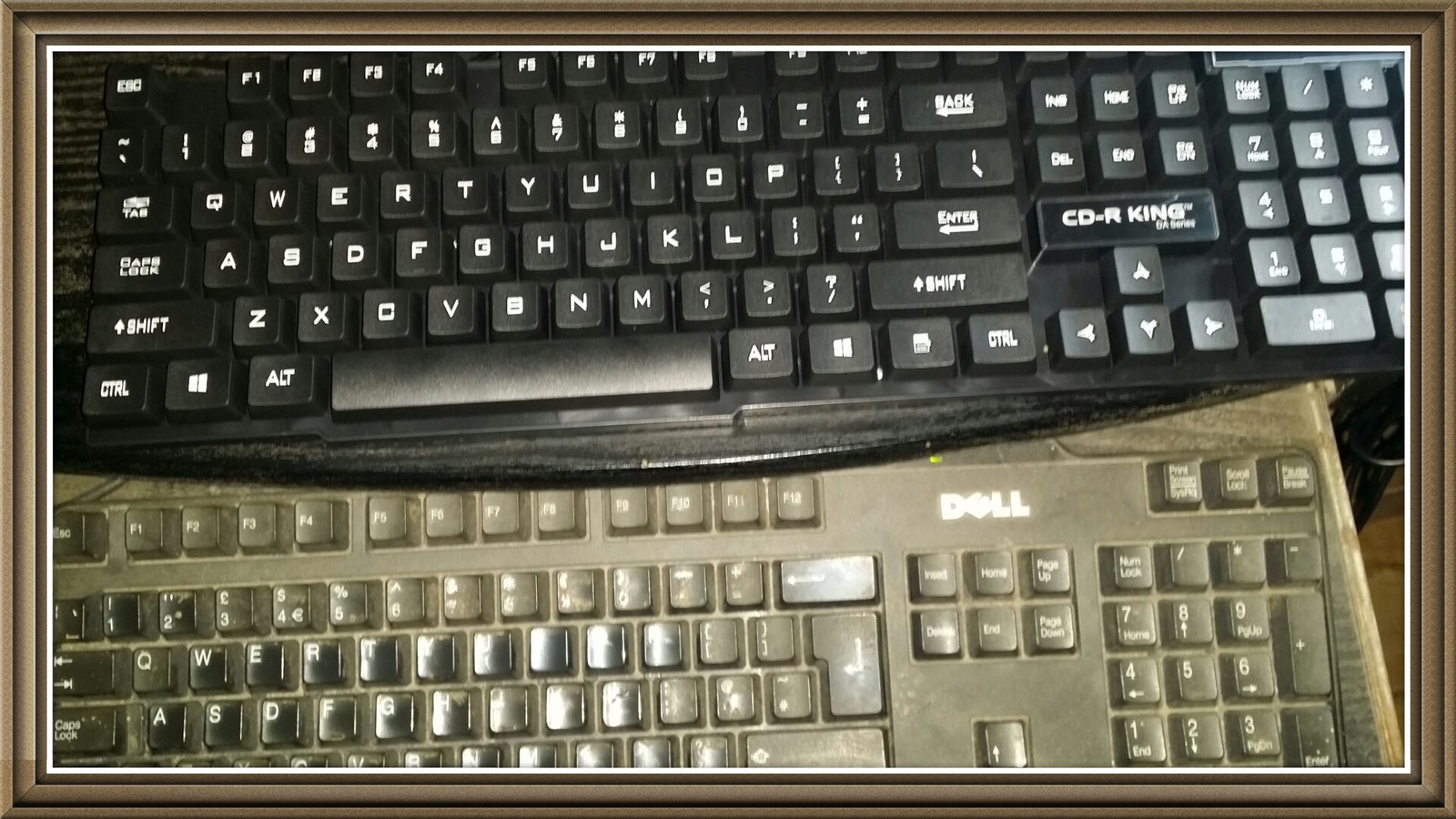 the new keyboard versus the old.