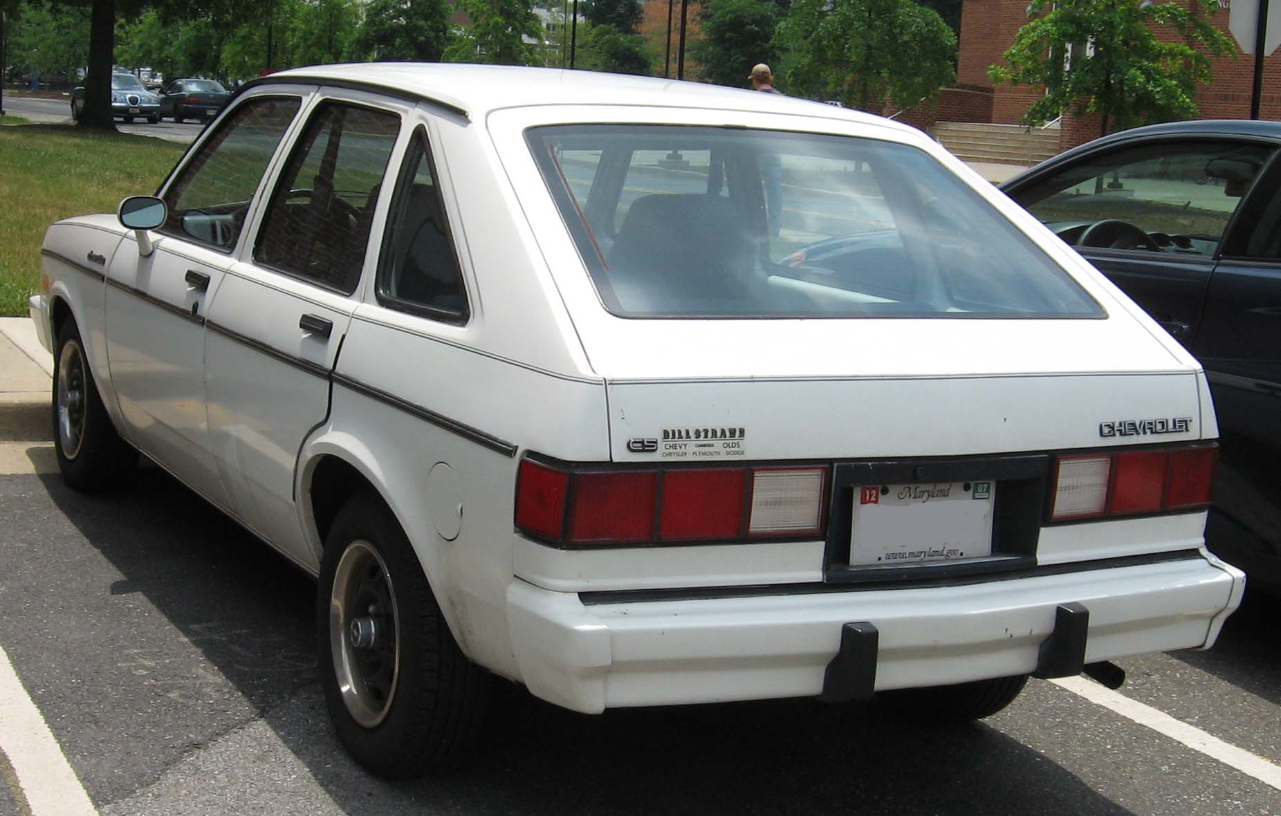 A Chevrolet Chevette. Photo from Wikipedia: https://en.m.wikipedia.org/wiki/Chevrolet_Chevette#/media/File%3A83-85_Chevrolet_Chevette_2.jpg A Chevrolet Chevette. Photo from Wikipedia: https://en.m.wikipedia.org/wiki/Chevrolet_Chevette#/media/File%3A83-85_Chevrolet_Chevette_2.jpg