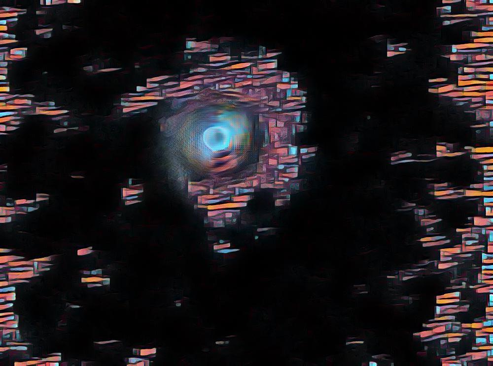 Photo of the moon that I took with "Night" effect on LunaPic.com