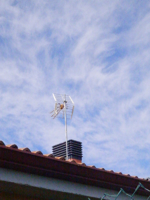 antenna on the roof of this house, antenna on the roof of this house,