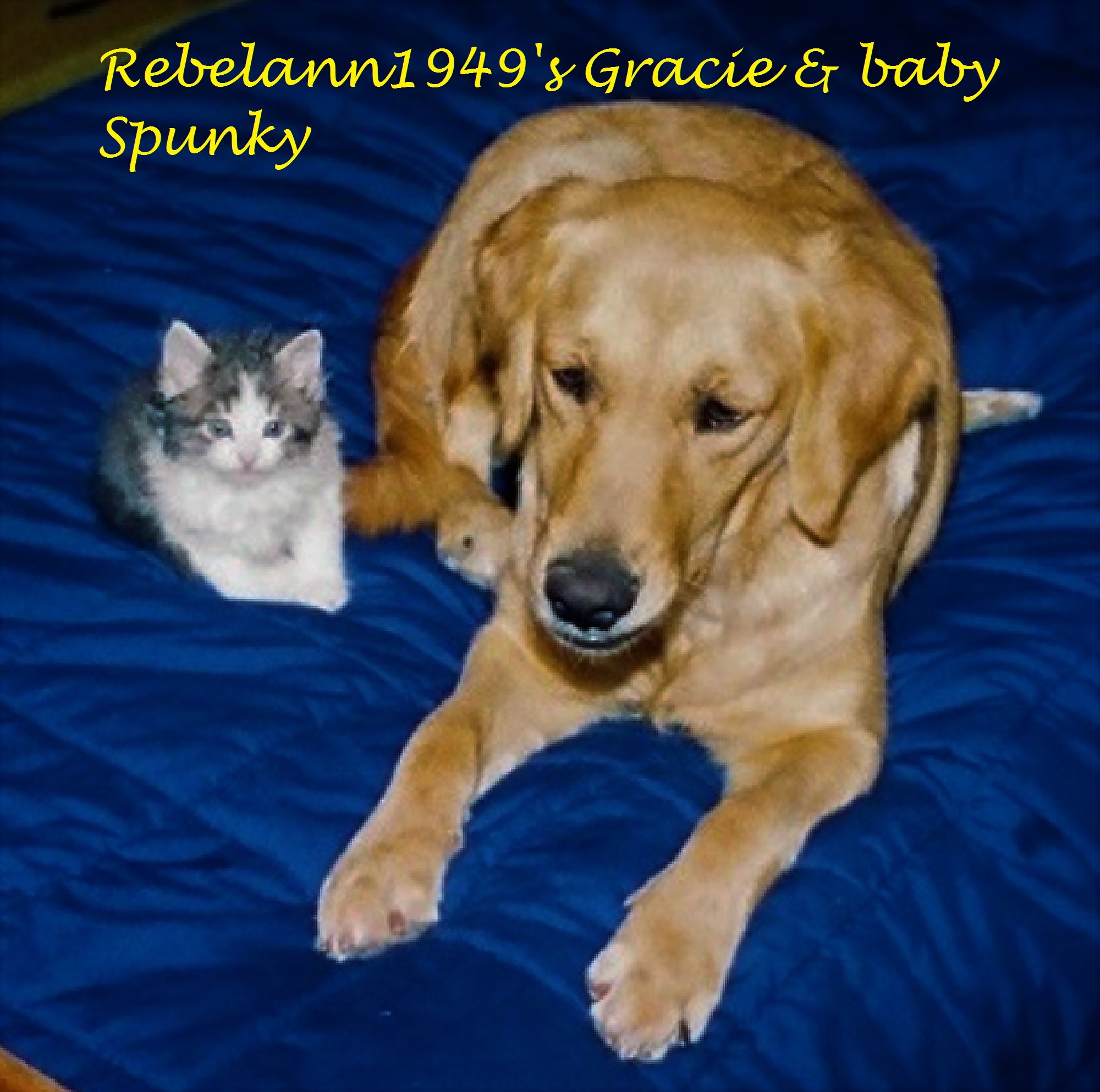 Gracie with her baby, Spunky.