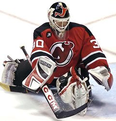 Marty Brodeur...The Bomb in the Net - Picture of Marty Brodeur doing his thing in the net.. 2005/06 season.
