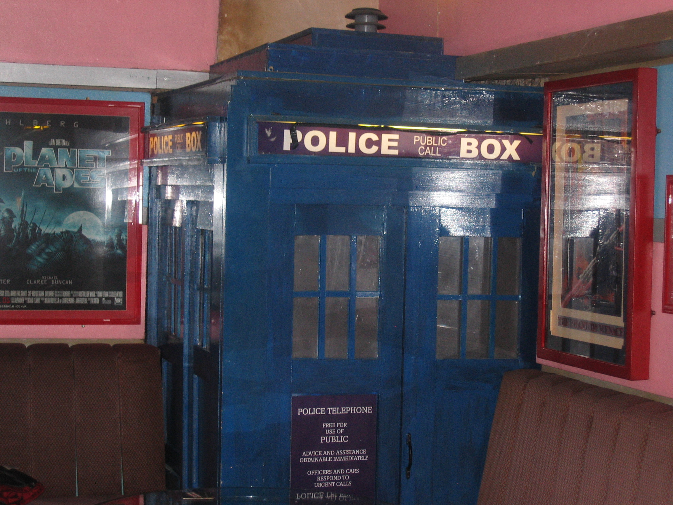 Photo taken by me – The Doctor Who TARDIS – FAB Café, Manchester 