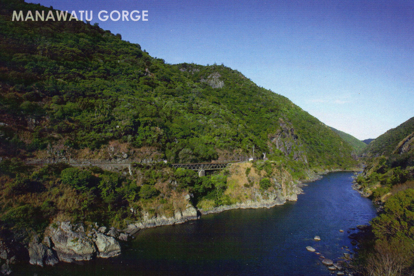 Manawatu Gorge, postcard by i-site