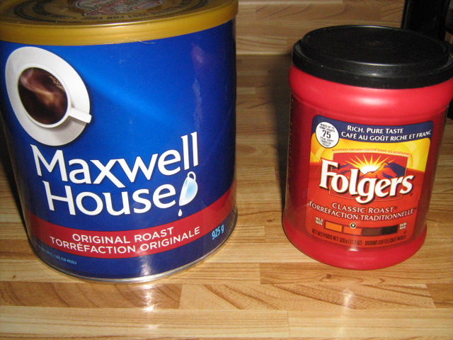 Folgers and Maxwell House, coffee brand,