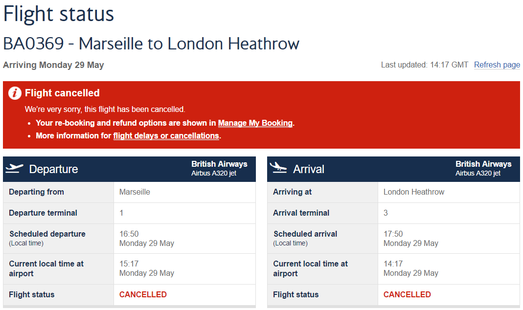 BA Short-haul Cancellations into London Heathrow BA Short-haul Cancellations into London Heathrow
