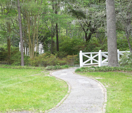 A picture of the walking trail in a nearby park