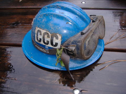 My Way of Life - This is a photo of the first helmet I was issued as a Corpsmember in the California Conservation Corps. I still work for them now, a year later and I'm very proud of the work I've done and very grateful for the things I've learned and places I've been.
