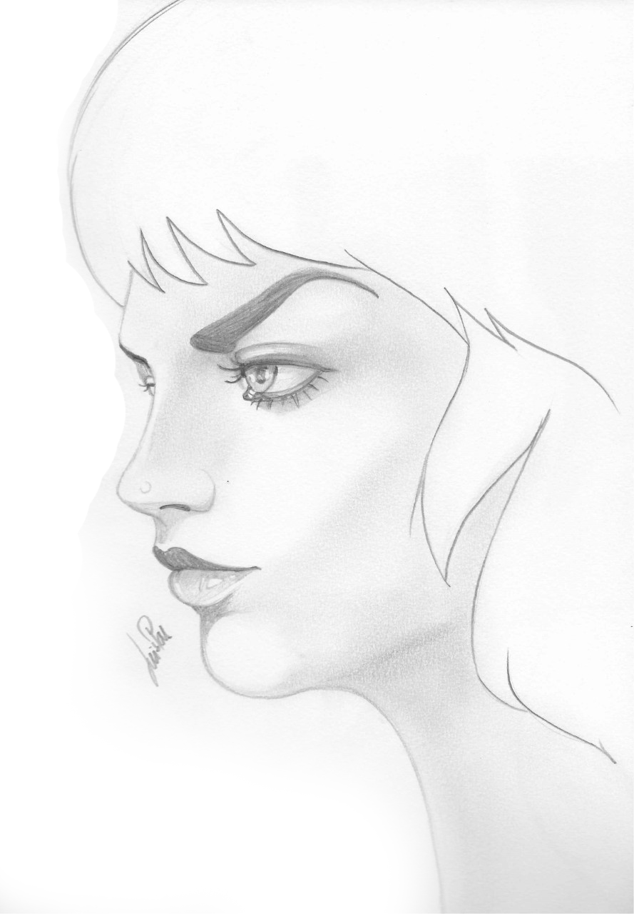 Drawing made by me. Inspired on Artgerm's art