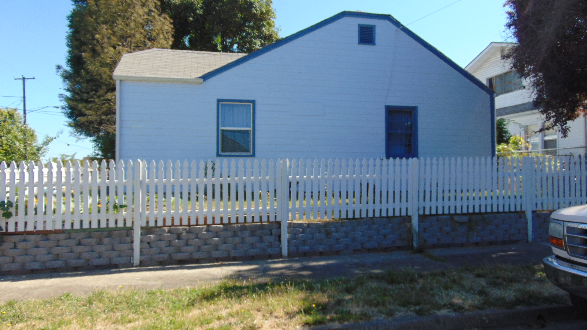 The front of the house.