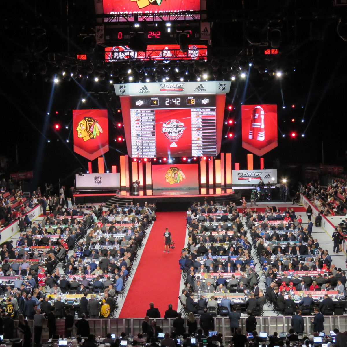 Photo of the NHL Draft floor, taken by me.
