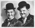 Laurel and Hardy - photograh of Stan Laurel and Oliver Hardy, vaudeville and movie stars.