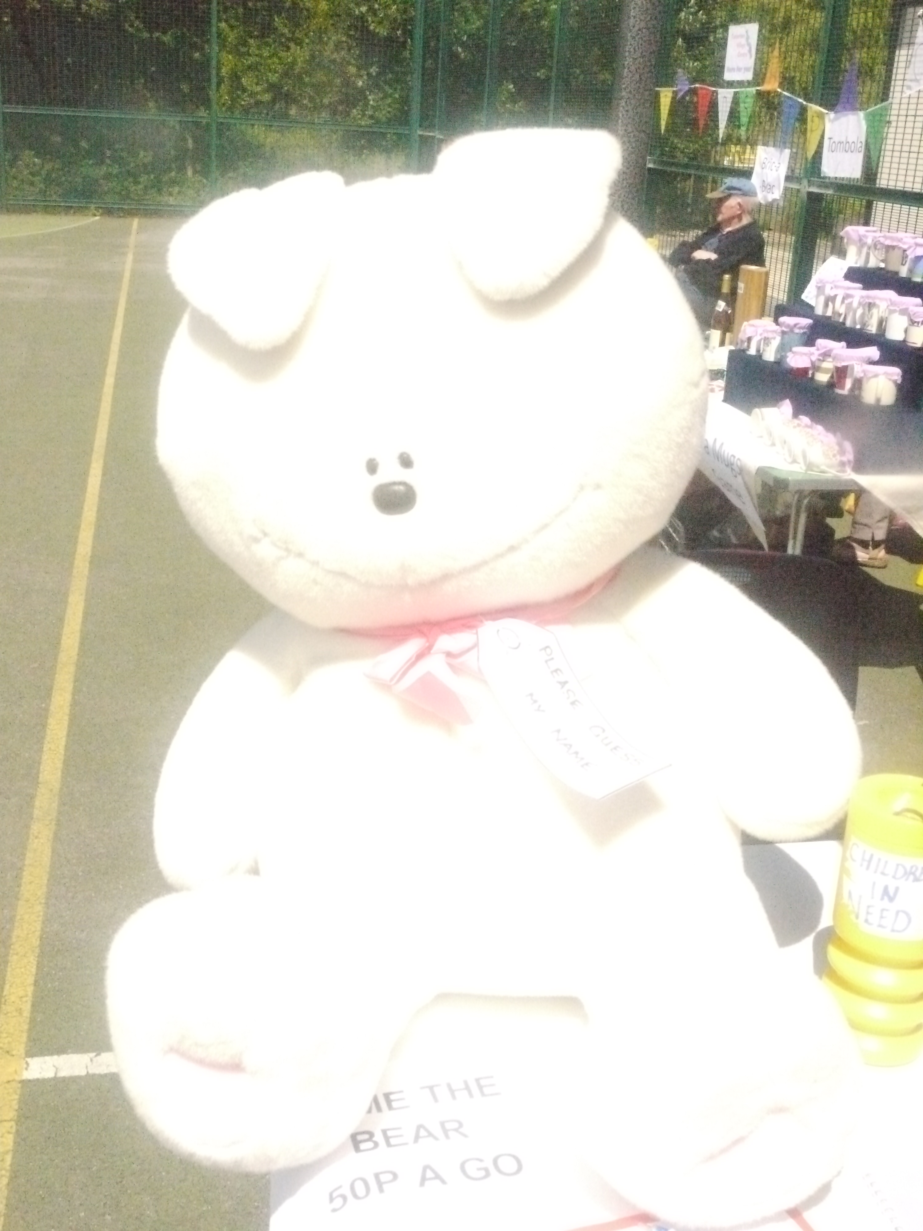 Photo taken by me – giant bear used as a raffle prize at the Ingol Intact Community Centre in Preston Photo taken by me – giant bear used as a raffle prize at the Ingol Intact Community Centre in Preston