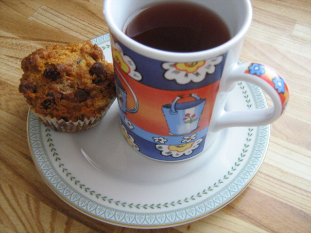 muffin and tea, 