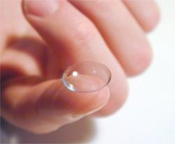 Soft contact lense - This is a picture of a soft contact lense.