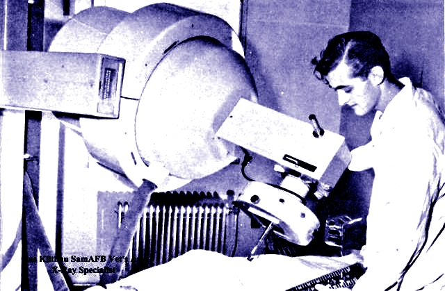 Gus Kilthau and the Maxitron-250 X-ray Generator - USAF Photo 1953