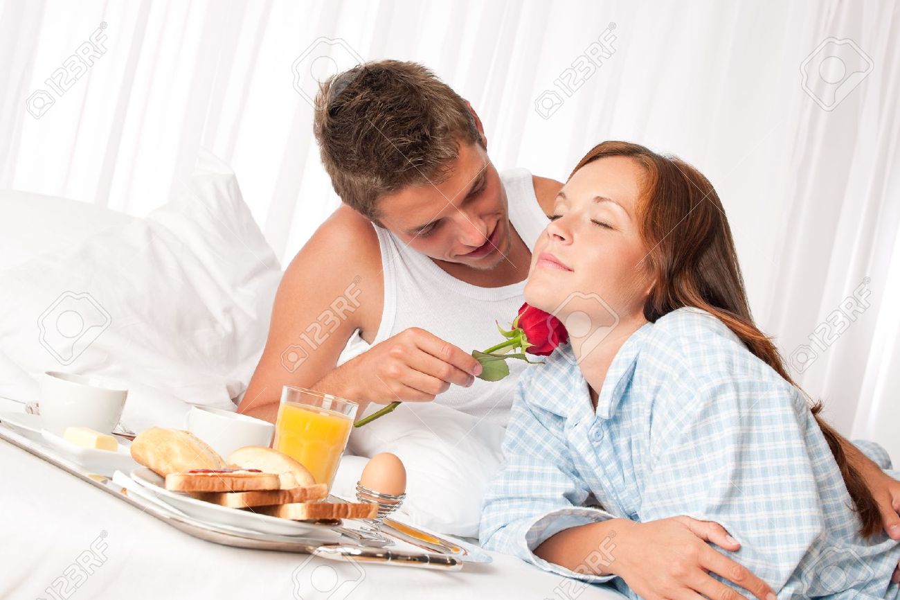 Breakfast in bed, love,queen