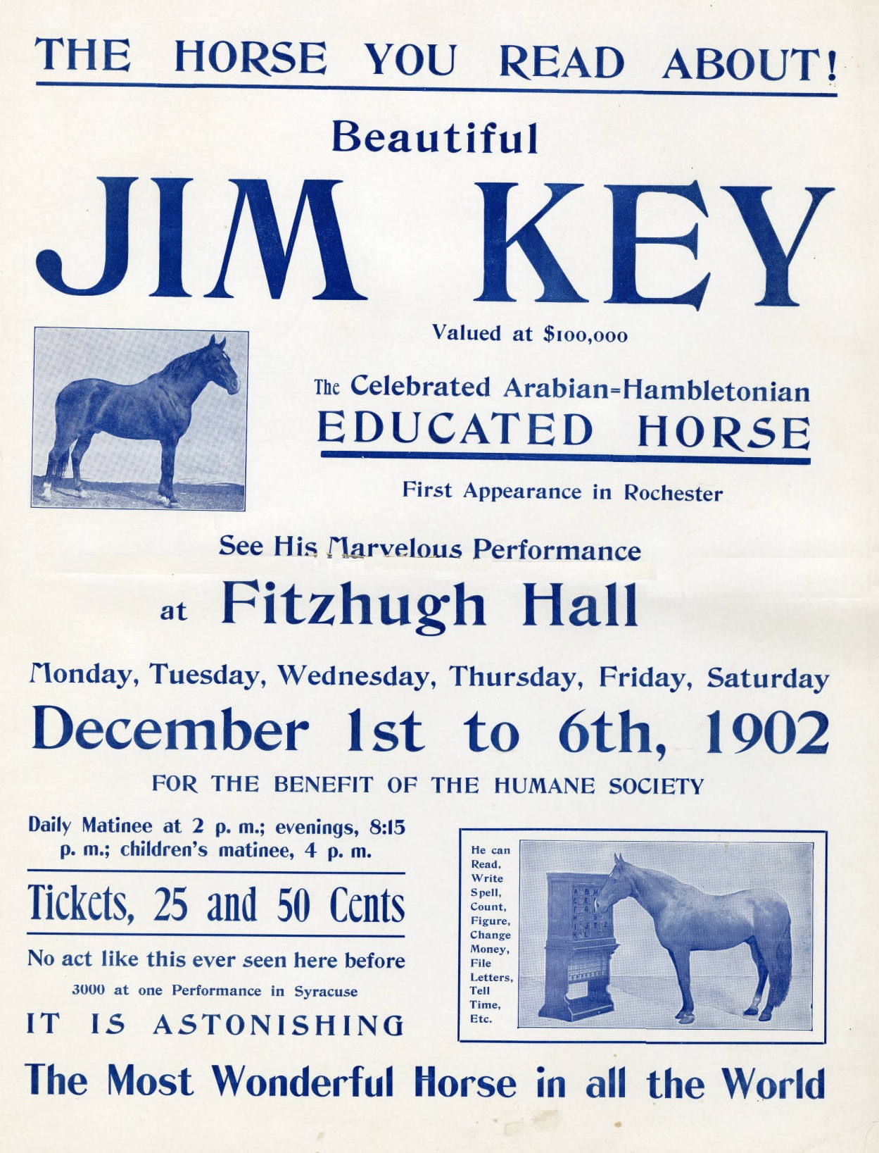 Beautiful Jim Key Ad Educated Horse