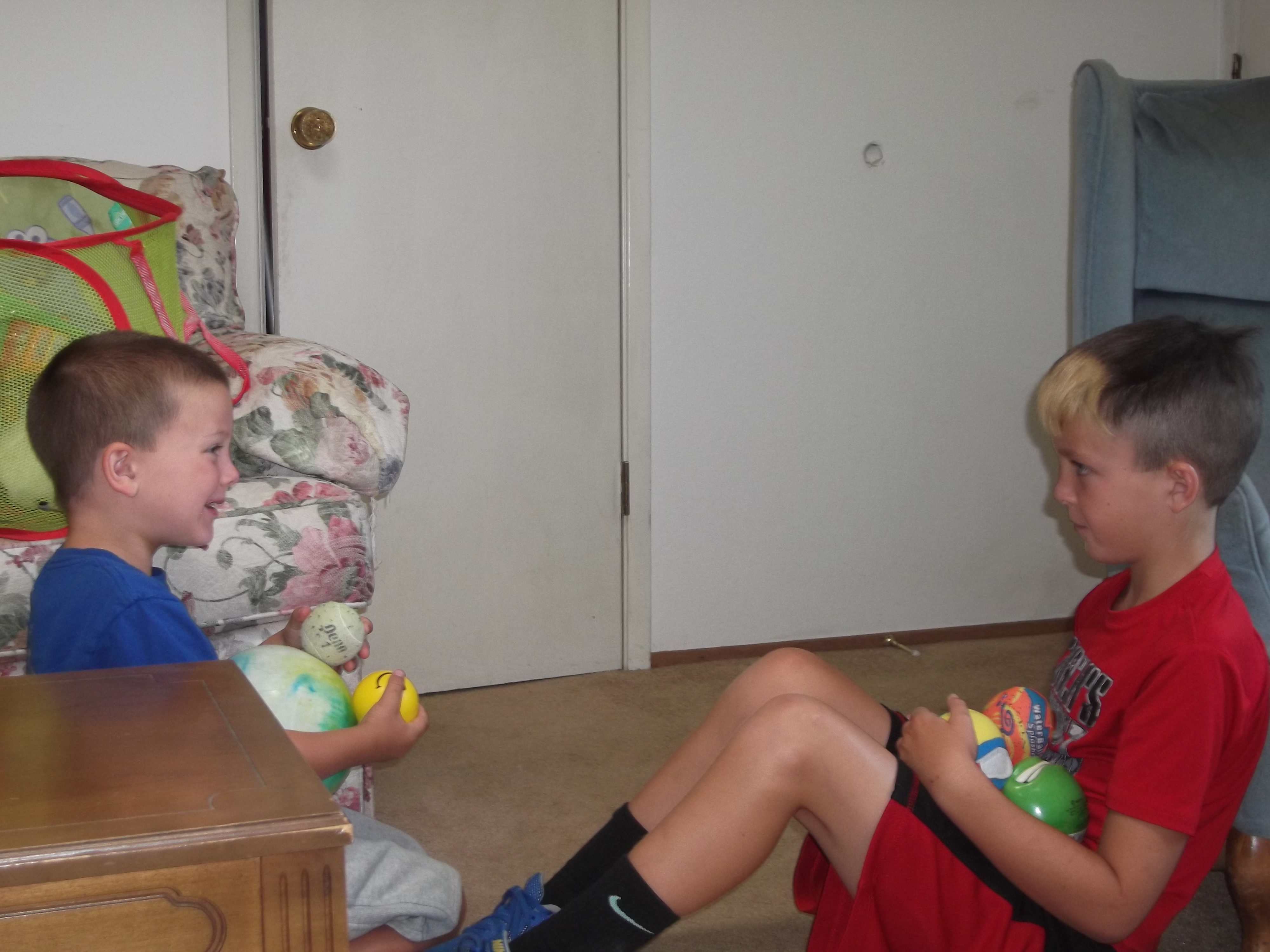 My nephews Frankie and Niko, who visited today