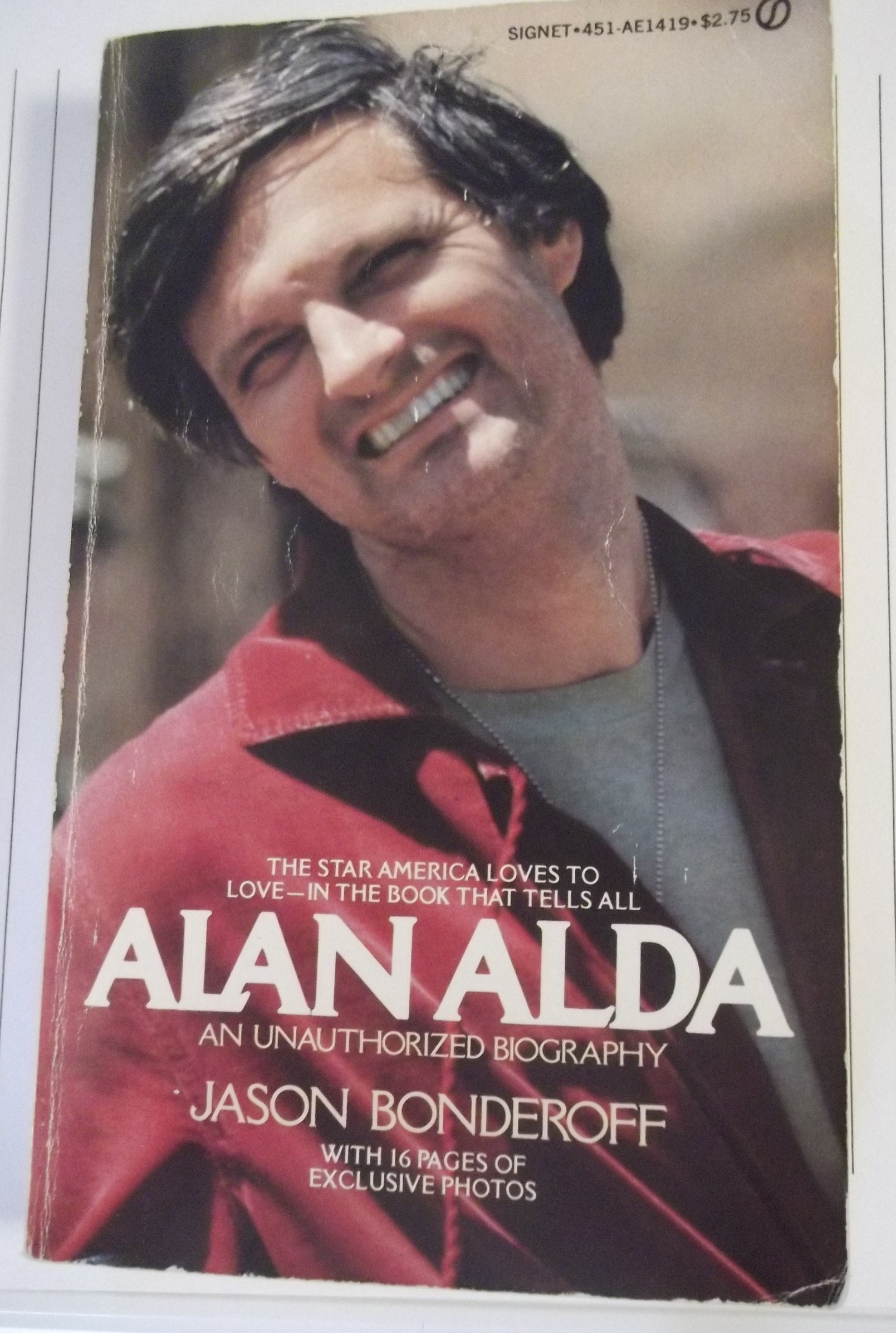 Photo I took of Alan Alda book I was reading earlier