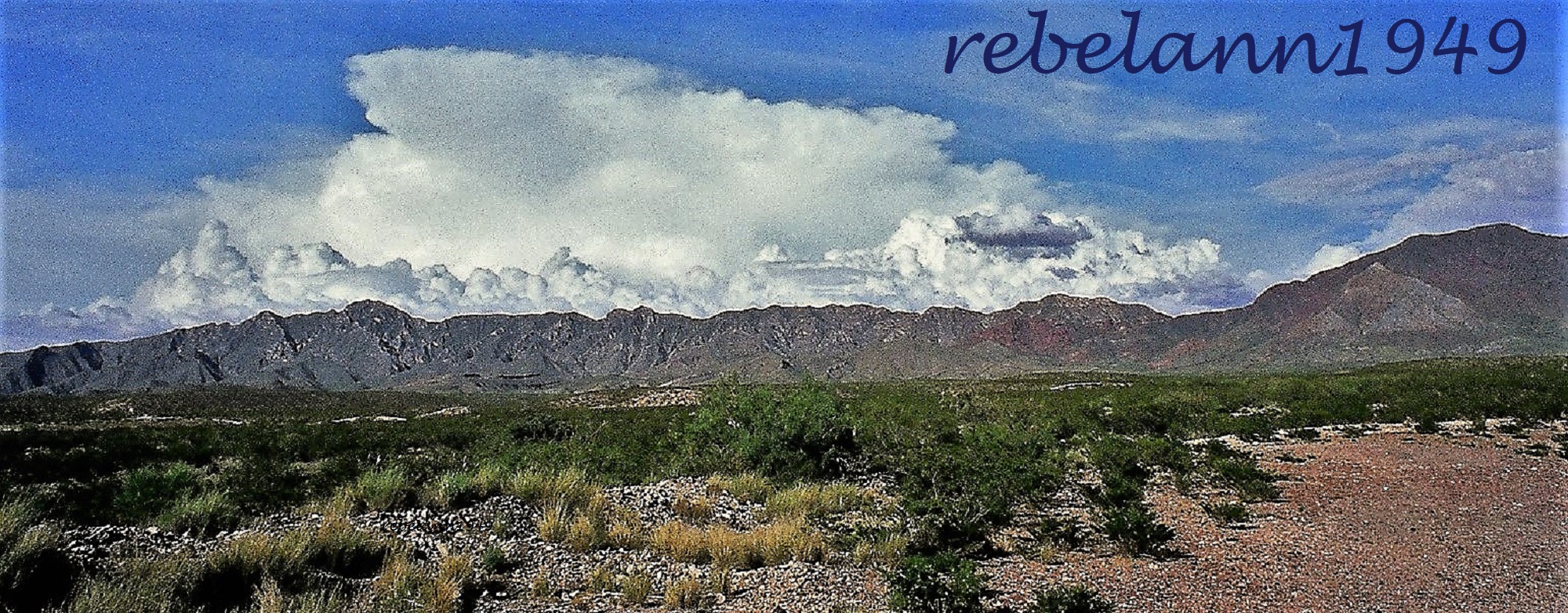 A shot I took of the Franklin Mountains many years ago