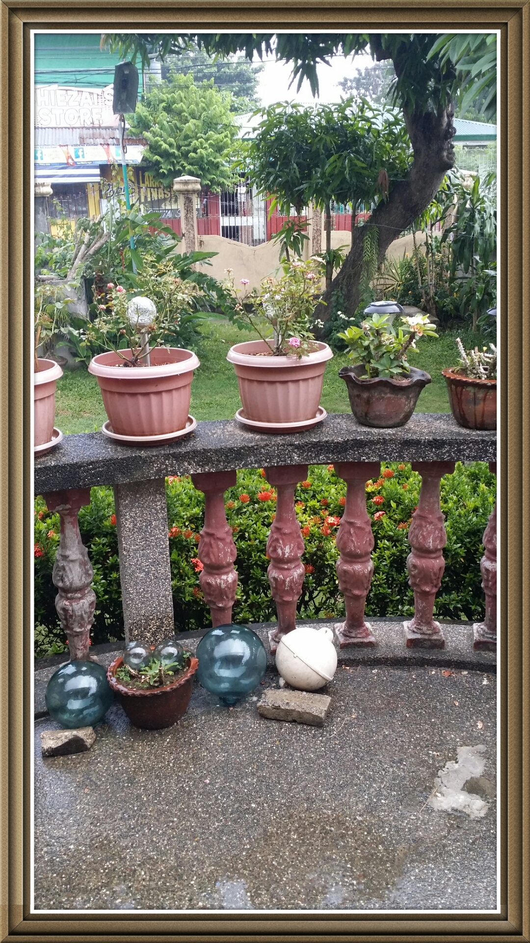 rain in the veranda 