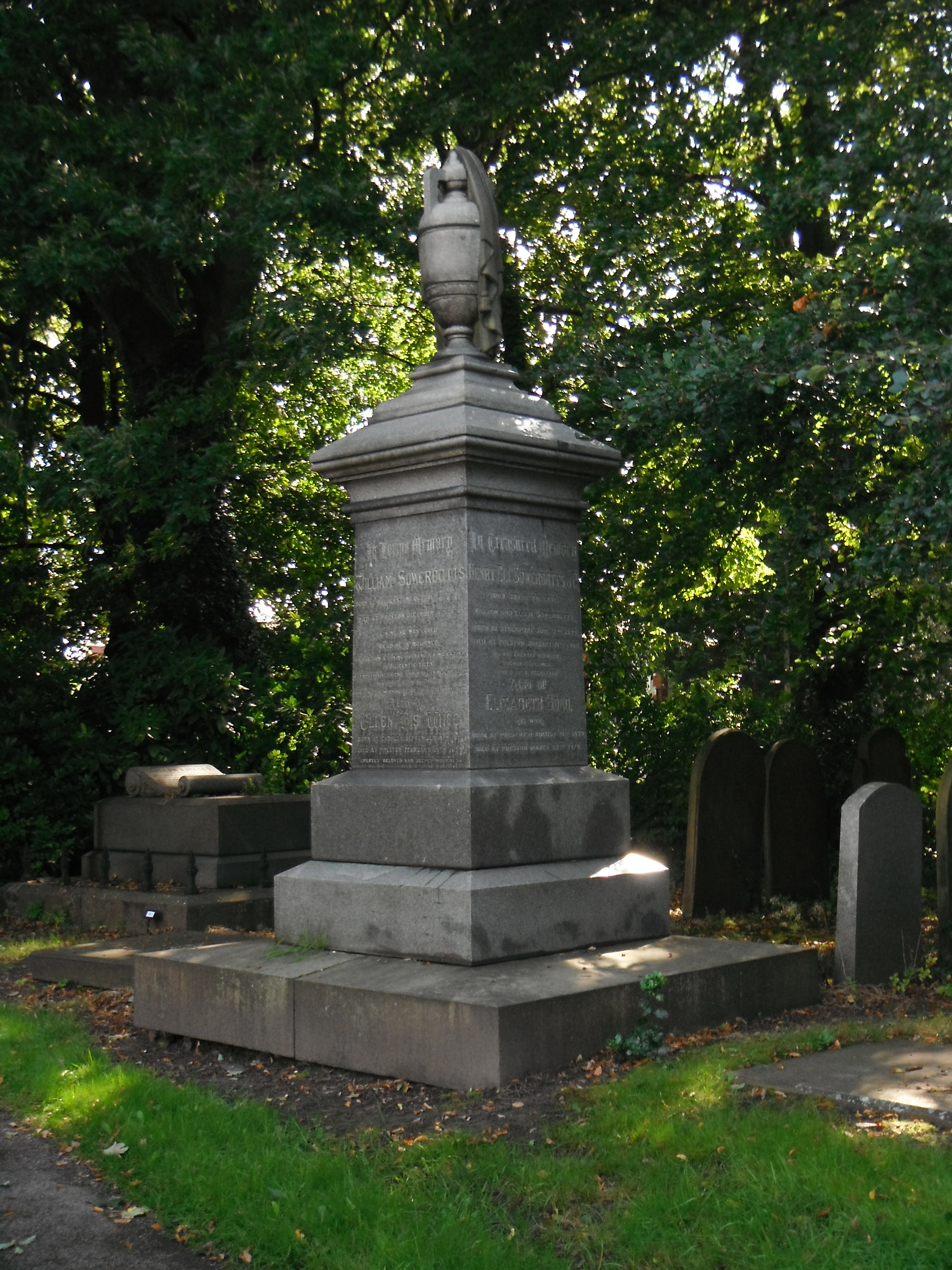 Photo taken by me -  grave marker, Preston Cemetery