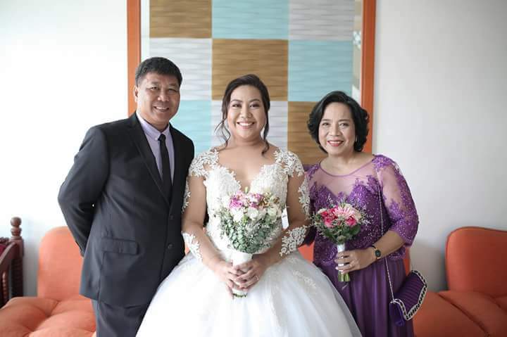 With our dearest daughter No. 2 on her wedding day!