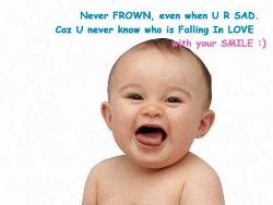 aahh......sweet smile......who won't like this smi - cute baby .....with a cute smile.......asking everyone to be happy forever.