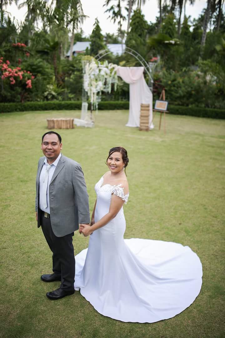 Our dearest daughter No. 2 with her groom.