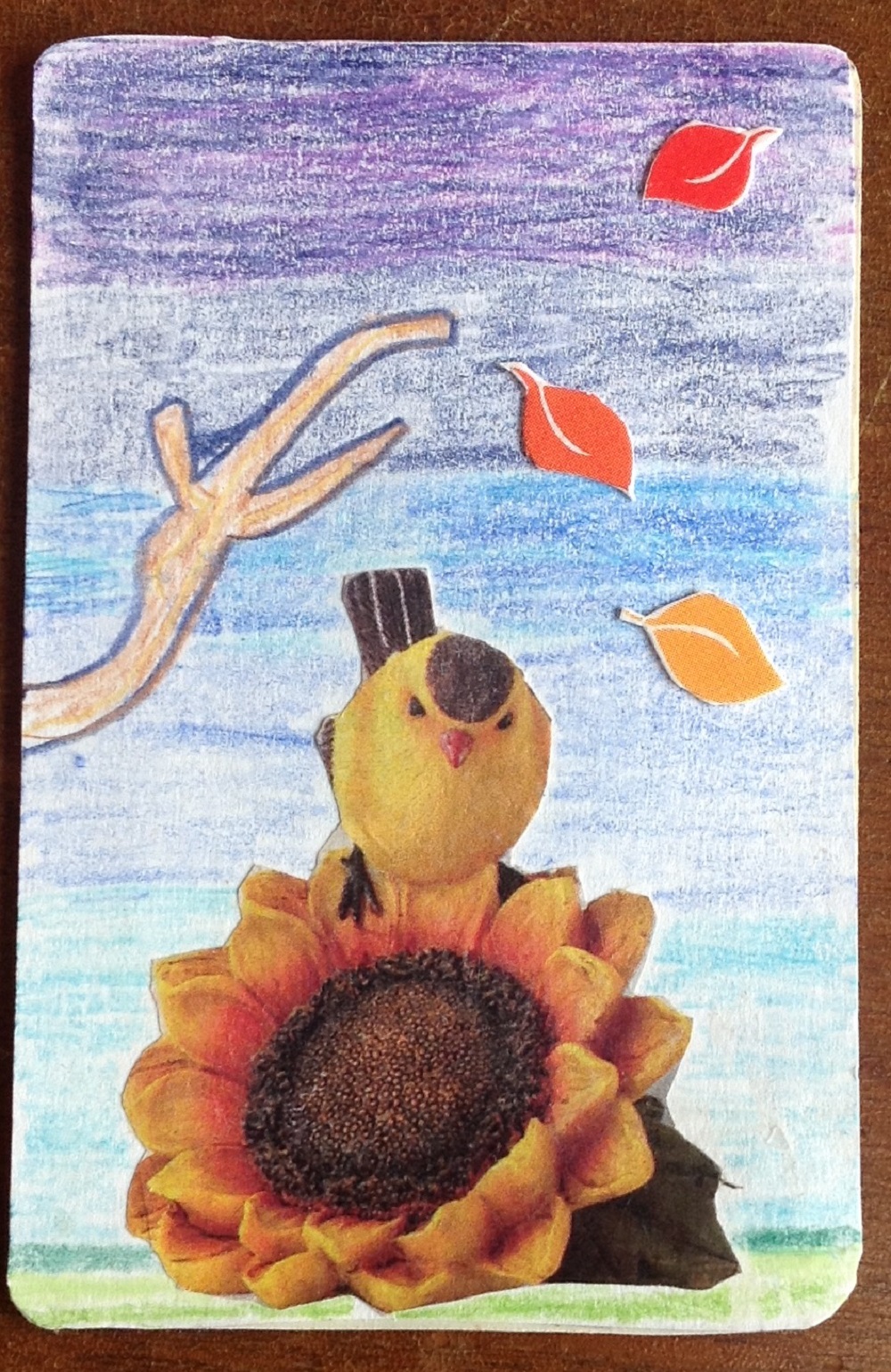 Artist Trading card made my me entitled 'Memories of Summer'