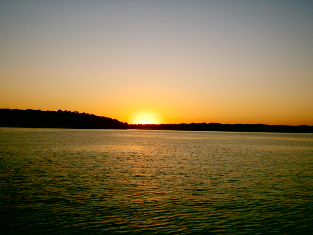 Sunset on the lake - This picture was taken at Fort Gibson Lake in Oklahoma.
