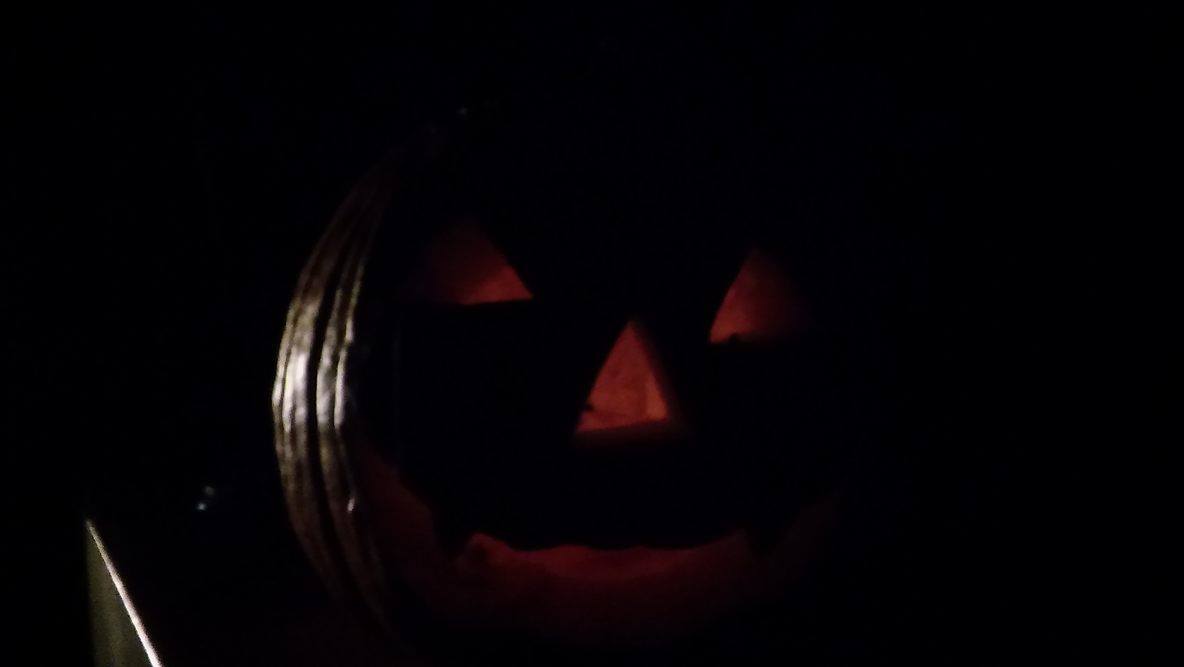 My pumpkin for 2017 - husband carved it!