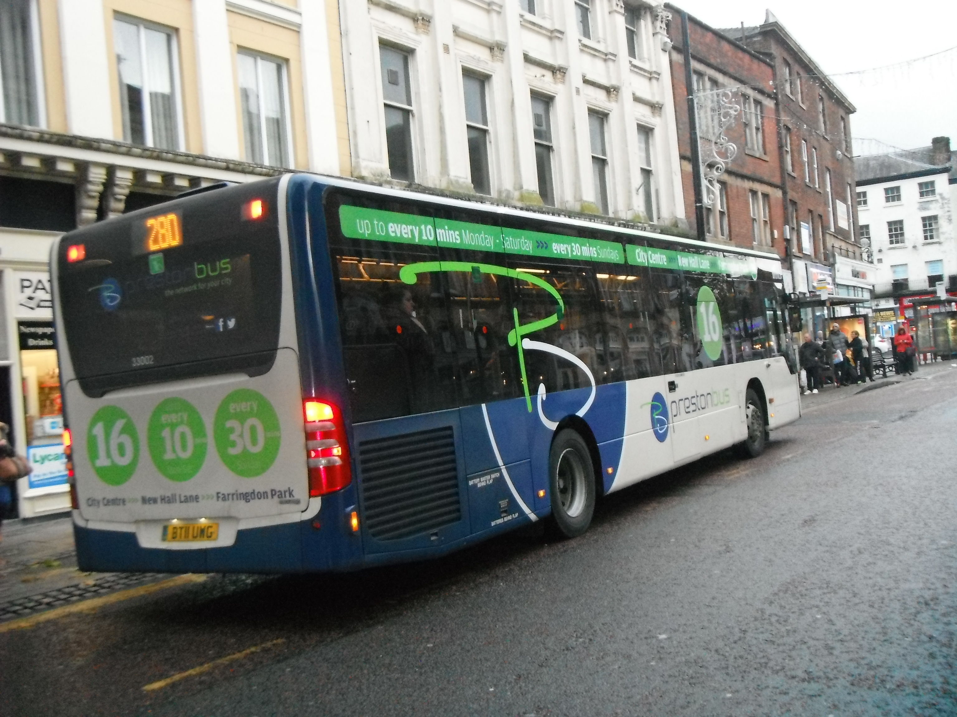 Photo taken by me – A bus in Preston city centre Photo taken by me – A bus in Preston city centre