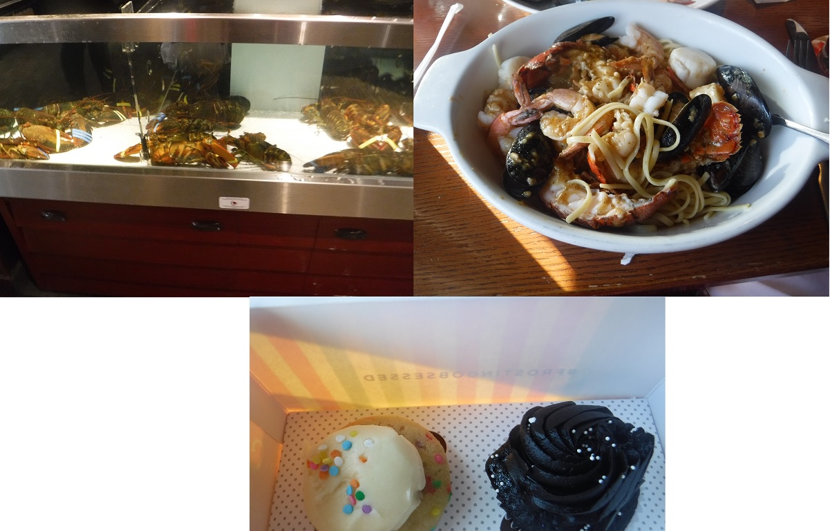 Photos I took of dinner and cupcakes