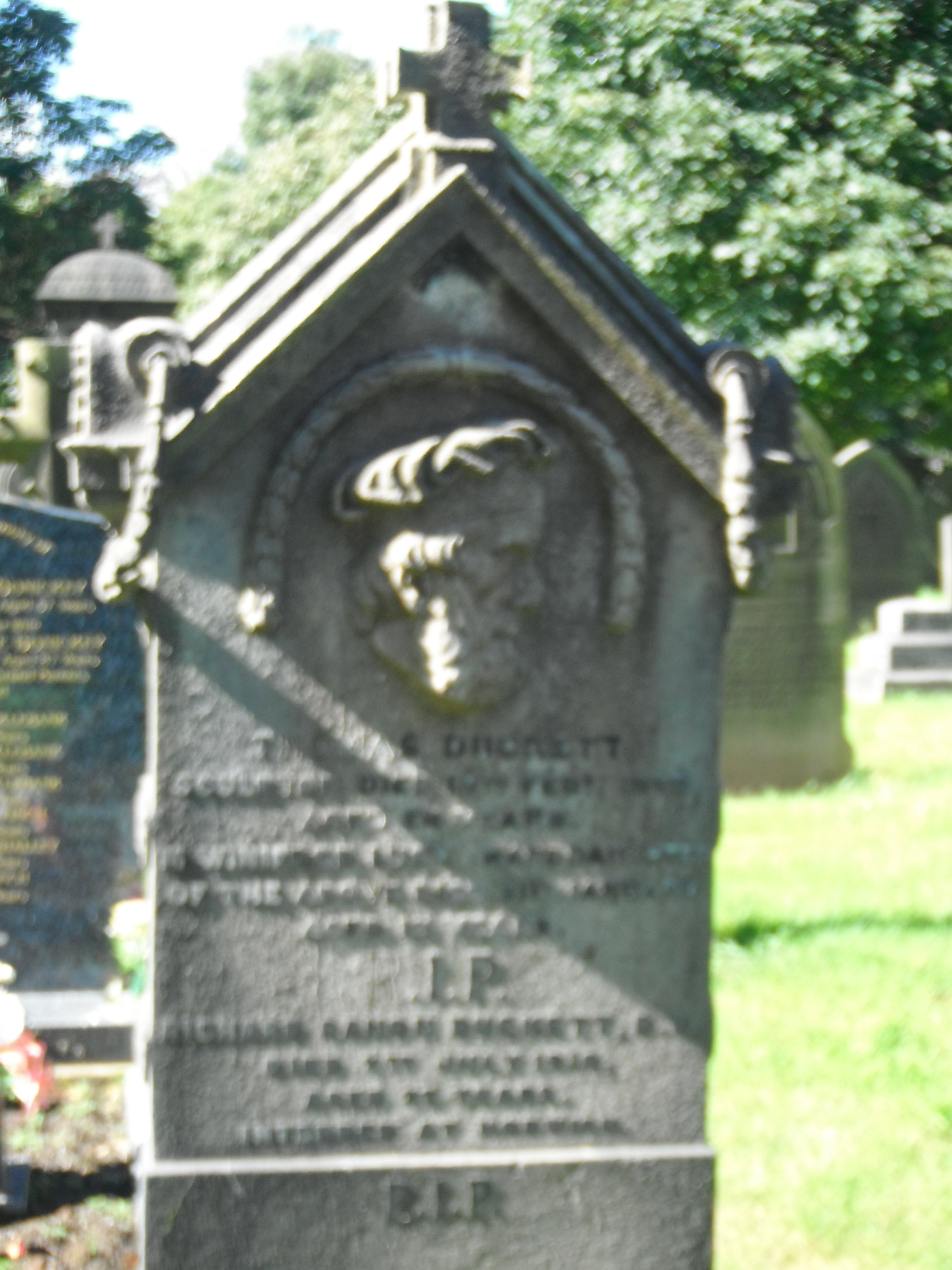 Photo taken by me - a grave in Preston Cemetery