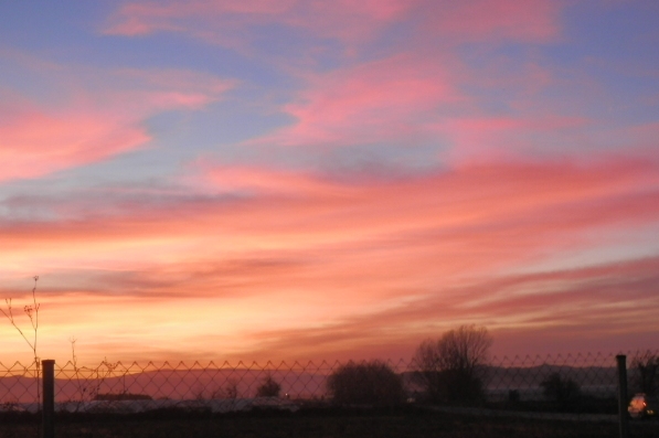 sunset in marcilla navarra spain