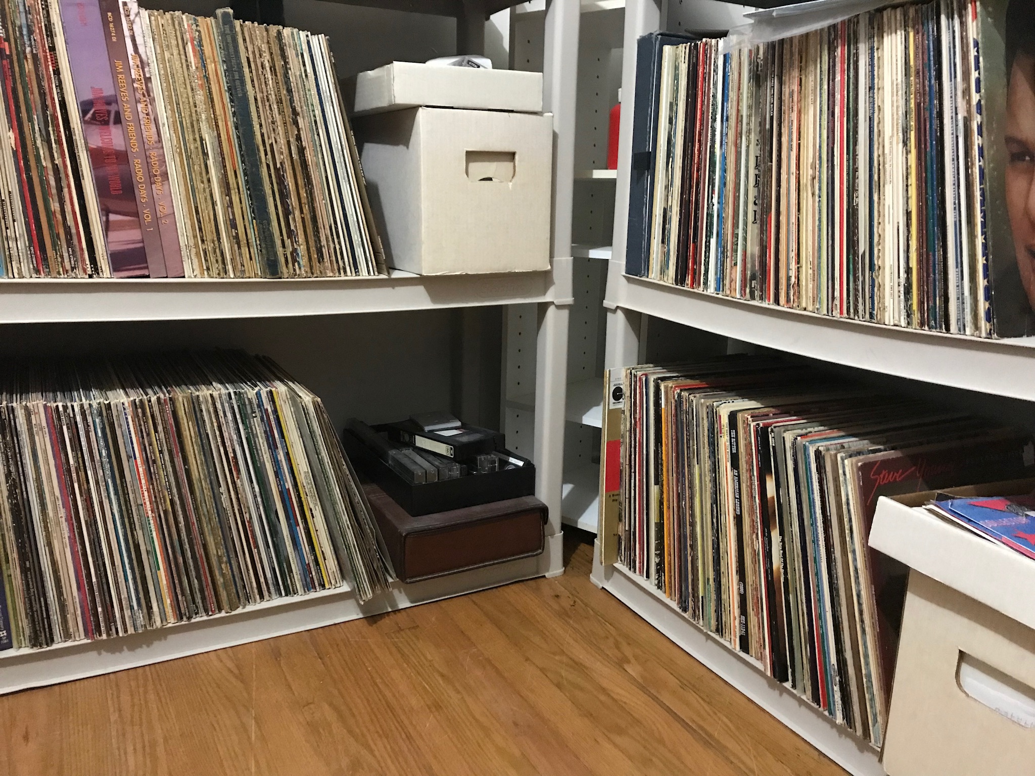 My piddly record collection.  Photo taken by and the property of FourWalls.