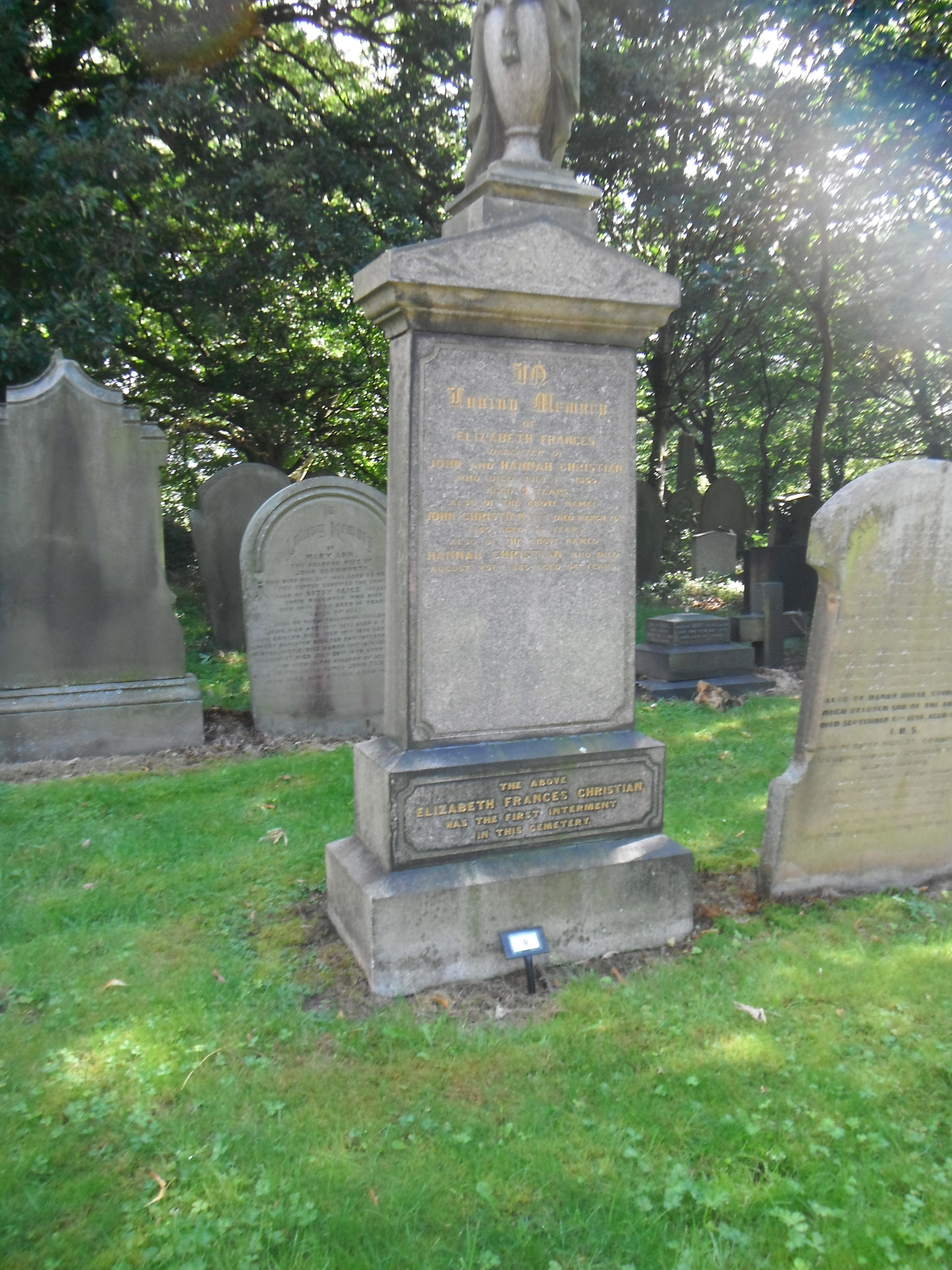 Photo taken by me - the oldest grave in Preston Cemetery