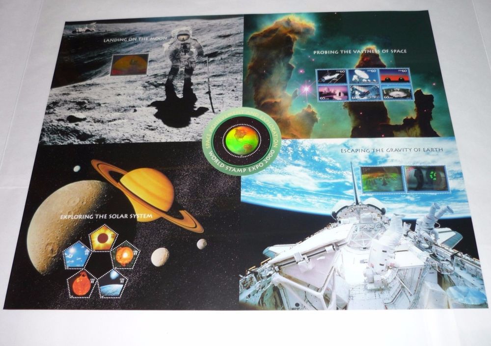 Scott 3409-3413 Space Achievement Exploration Press Sheet