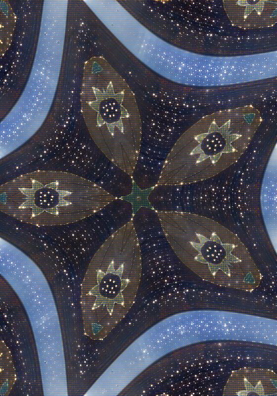 ATC I made with Space and Kaleidoscope x5 on LunaPic.com