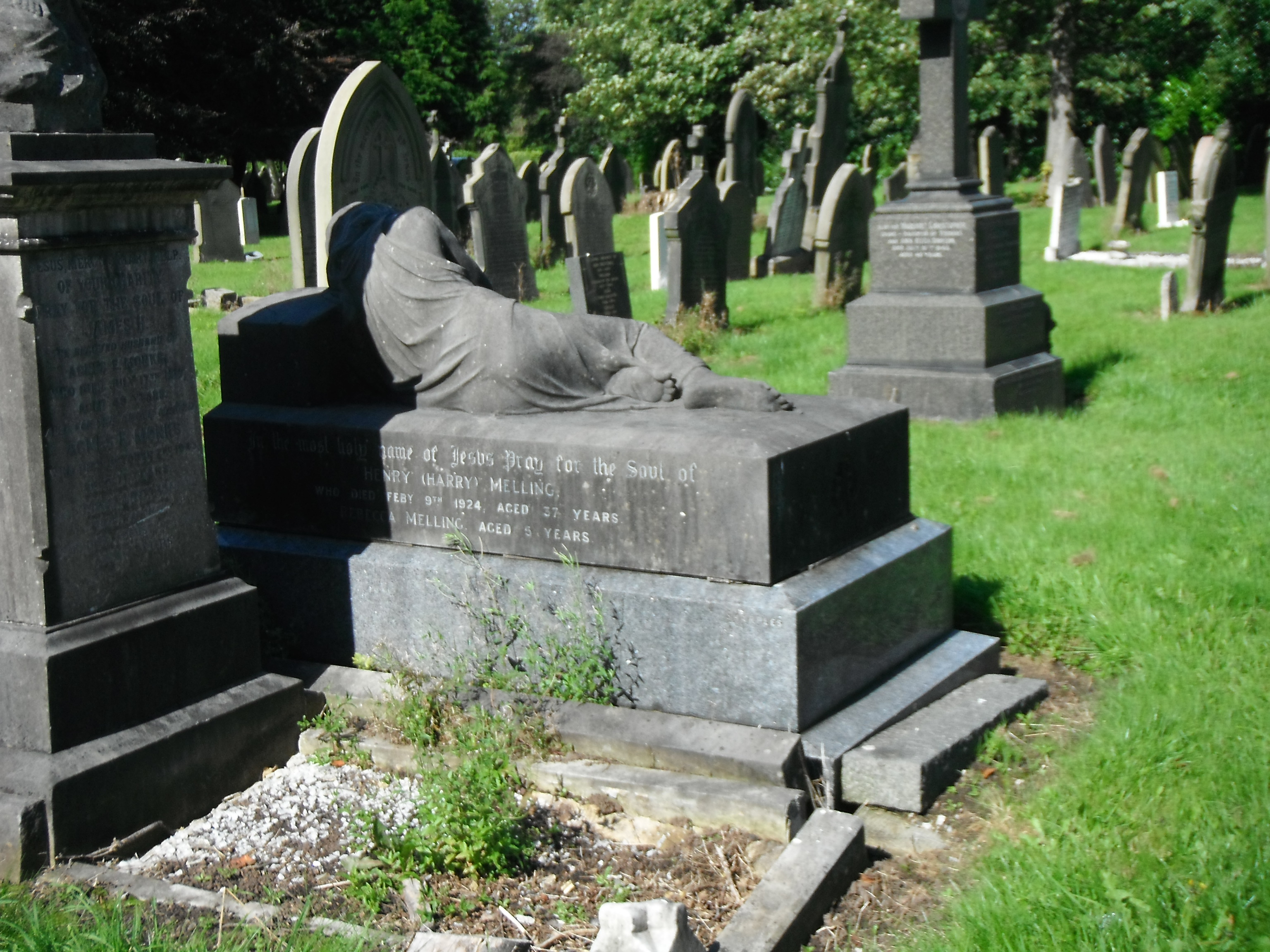 Photo taken by me - Grave stone in Preston cemetery 
