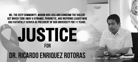 JUSTICE FOR THE KILLING OF OUR BELOVED UNIVERSITY PRESIDENT!