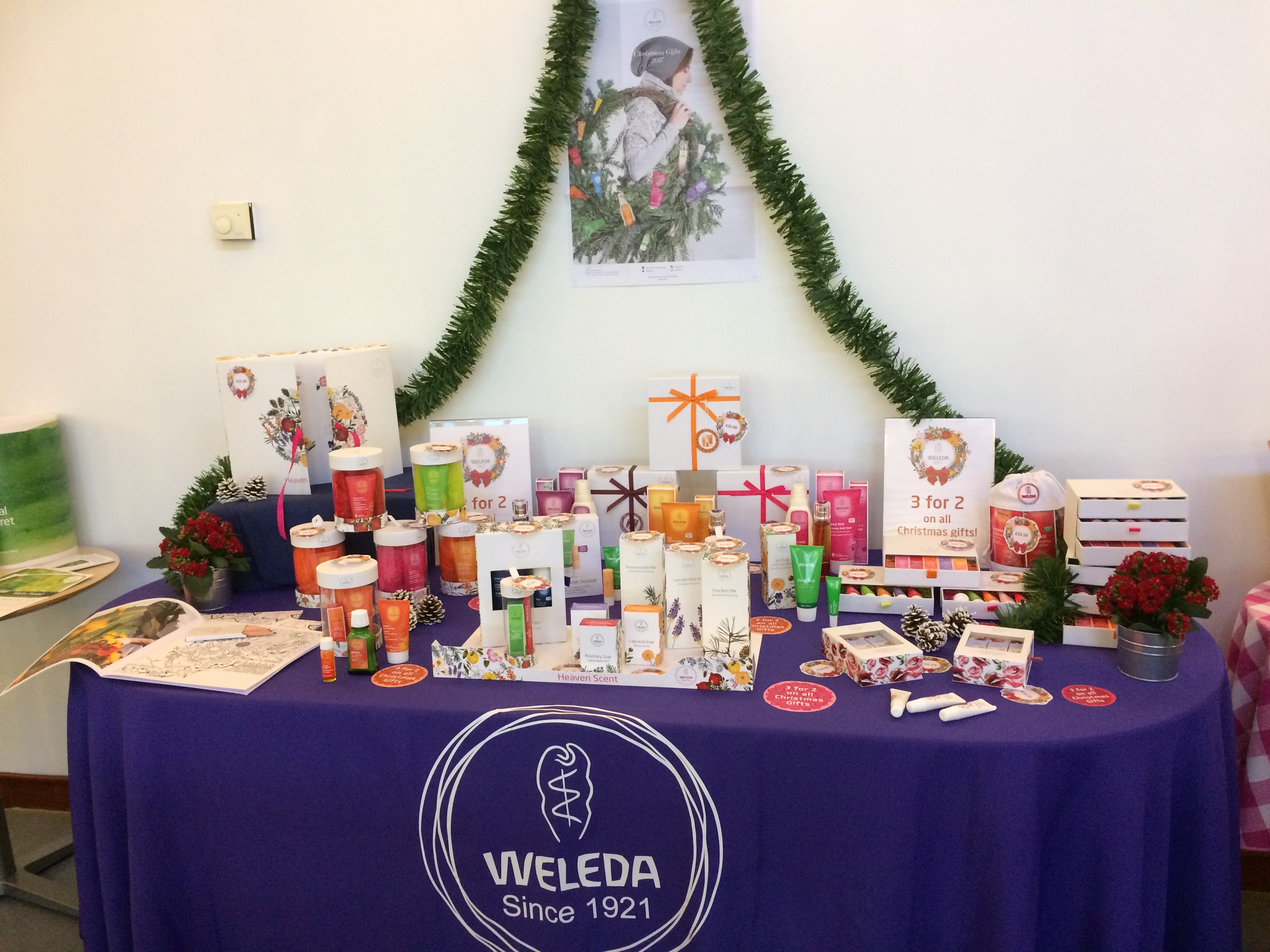 The table of gifts at Weleda